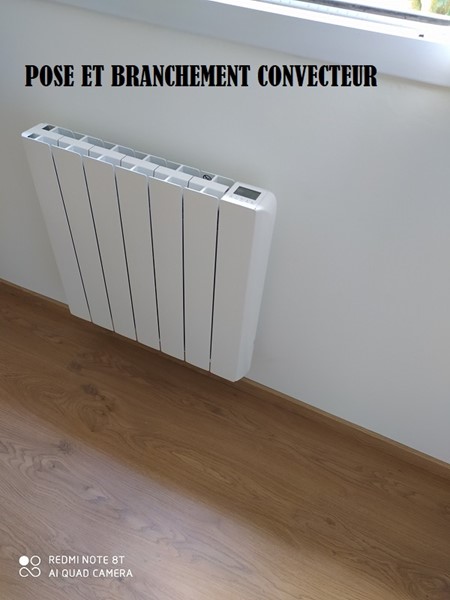 Pose et branchement convecteur